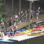 Loading up the kayaks